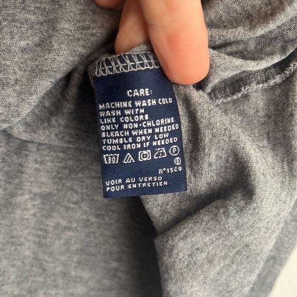 Polo Ralph Lauren Sport L basic long sleeve grey crewneck - Picture 3 of 4